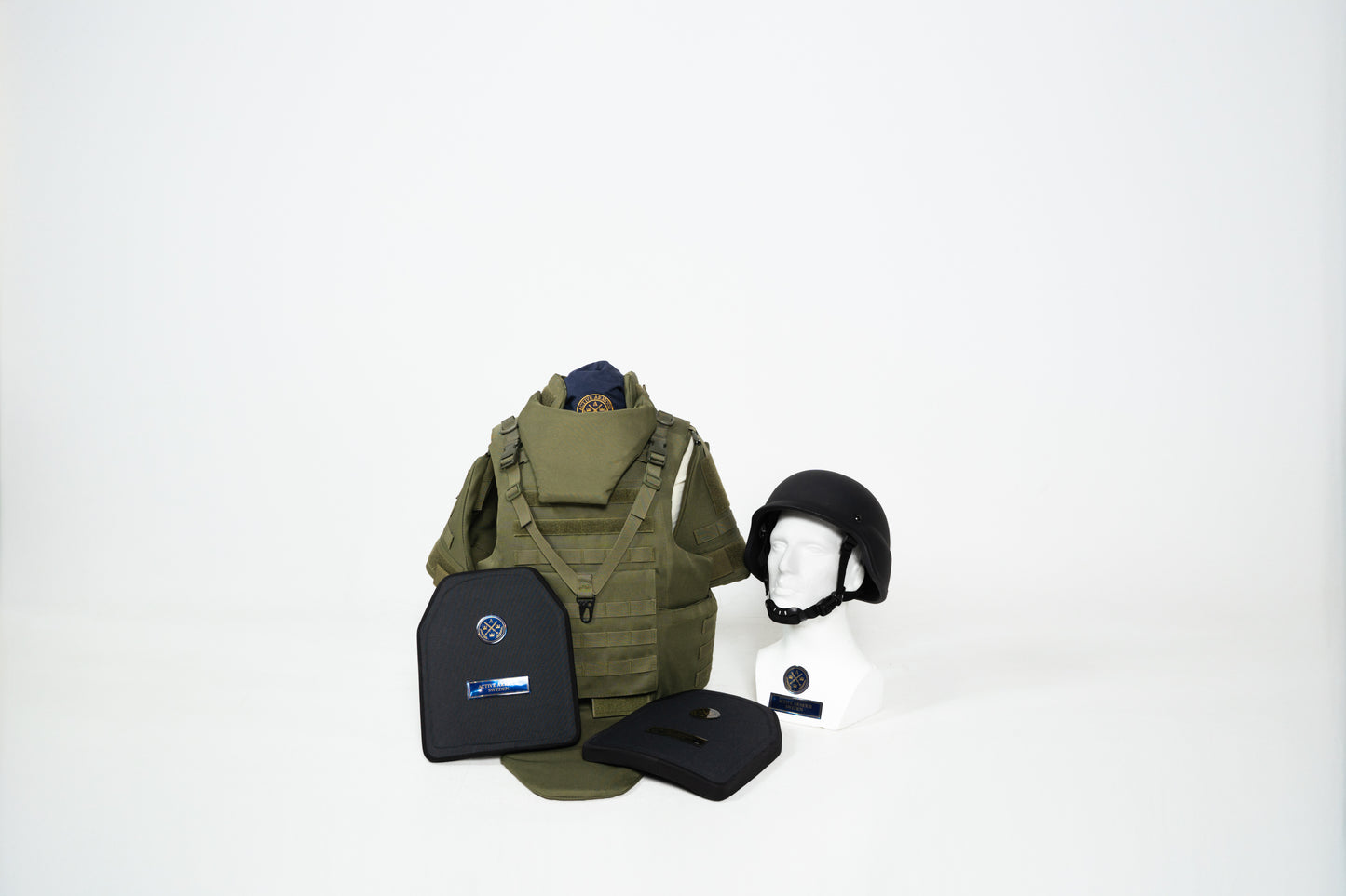 PRESS Combat Journalist (Two Ballistic Plate NIJ IV & NATO COMBAT HELMET AA-39)